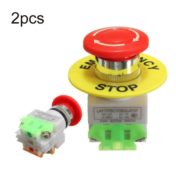 2pcs LAY37-11ZS Elevator Emergency Stop Mushroom Head Button, LAY37-11ZS 2pcs LAY37-11ZS Elevator Emergency Stop Mushroom Head Button, LAY37-11ZS